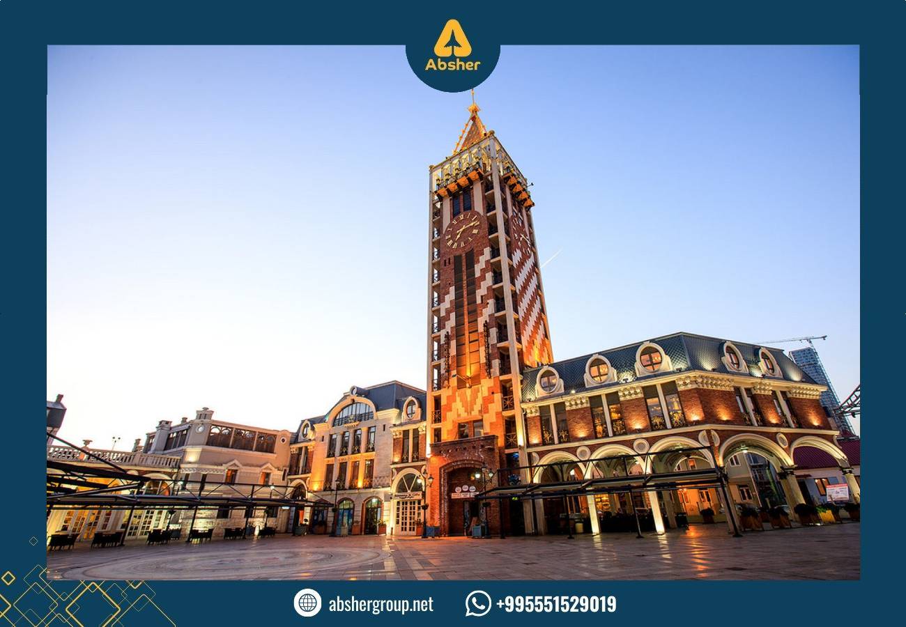 الساحة الشهيرة في جورجيا والهندسة المعمارية في جورجيا